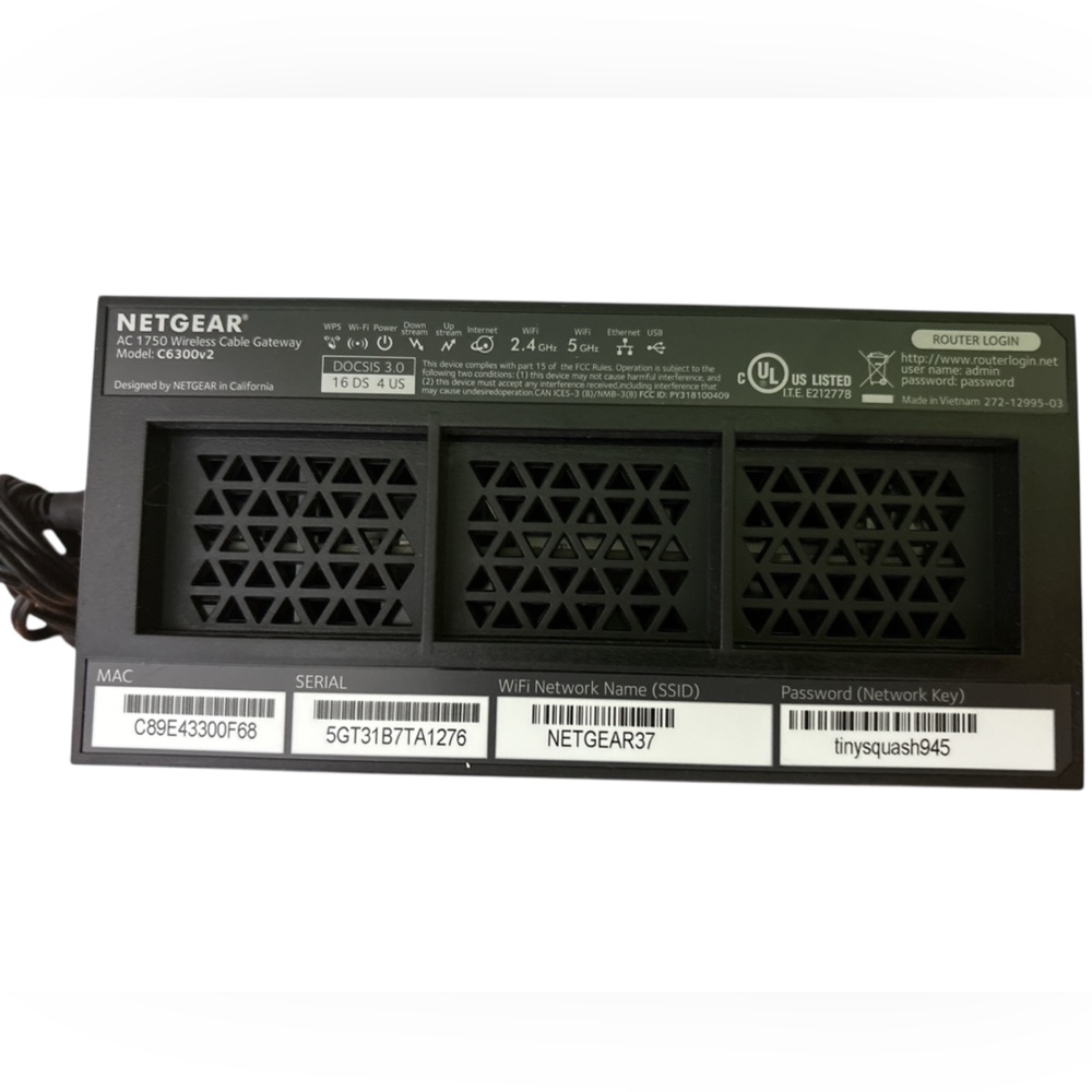 NETGEAR C6300v2 (AC1750) Cable Modem WiFi Router - Picture 2 of 2